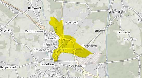 Immobilienpreisekarte Lüneburg Lüne Moorfeld